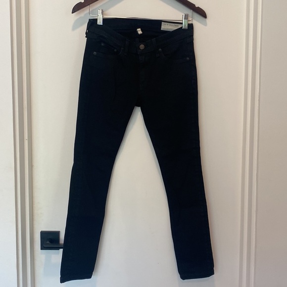 Rag & Bone Cate ankle skinny coated black jeans denim size 28 - Picture 8 of 10